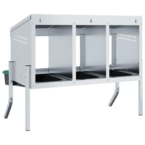 Hönsholk 3 fack med ben galvaniserat stål