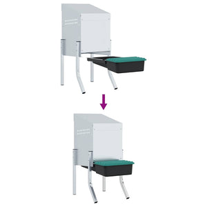 Hönsholk 1 fack med ben galvaniserat stål