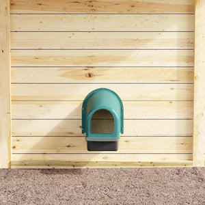 Hönsholkar 4 st väggmonterade mörkgrön plast