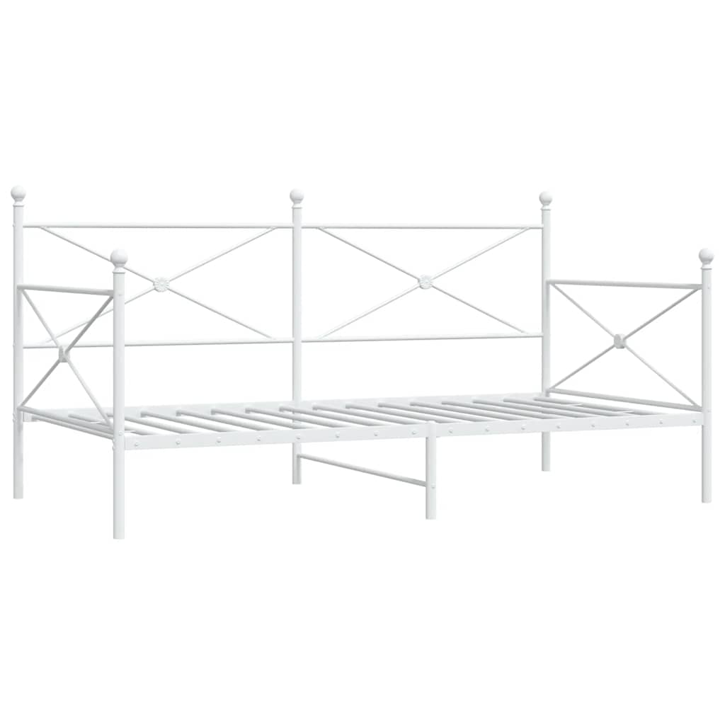 Dagbädd utan madrass vit 100x200 cm stål