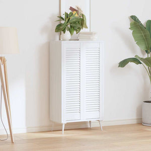 Skåpsdörrar lamelldesign 2 st vit 99x29,5 cm