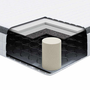 Madrass Vitt och Grått 100 x 200 cm Bonellfjäder