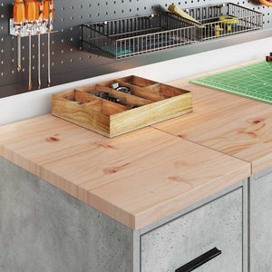 Förvaringsskåp för garage Betonggrå 30x51x85cm massivt trä furu