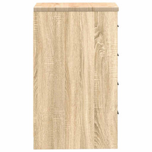 Garageskåp Sonoma ek 40x51x85 cm massiv trä furu