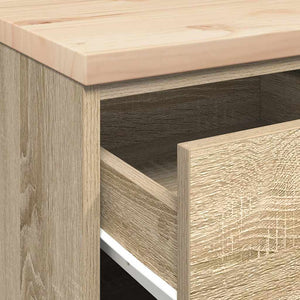 Garageskåp Sonoma ek 40x51x85 cm massiv trä furu