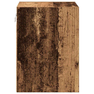 Väggskåp för garage 2 st, gammalt trä konstruerat trä