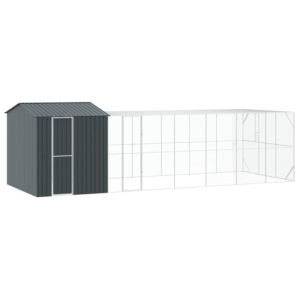 Fågelbur Antracit 845 x 304 x 247 cm Galvaniserat Stål
