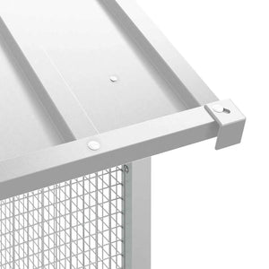 Fågelbur med lagring Grå 215 x 310 x 247 cm Galvaniserat Stål