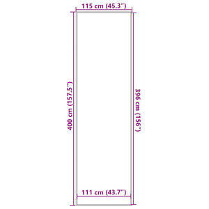 Dörrmatta svart 115x400 cm