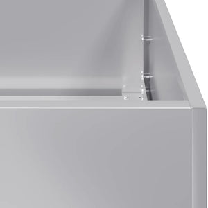 Planteringskärl 80x40x40 cm galvaniserat stål