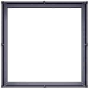 Planteringskärl antracit 80x80x30 cm stål