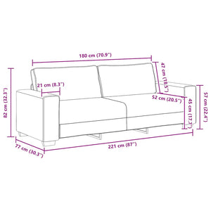 Soffgrupp med dynor 2 delar svart tyg
