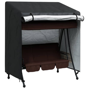 Skydd för utomhusgunga Svart 135 x 100 x 165 cm 210D Oxford Tyg