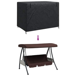 Skydd för utomhusgunga Svart 220 x 125 x 170 cm 210D Oxford Tyg