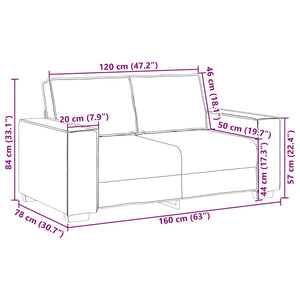 2-sits soffa linne 120 cm