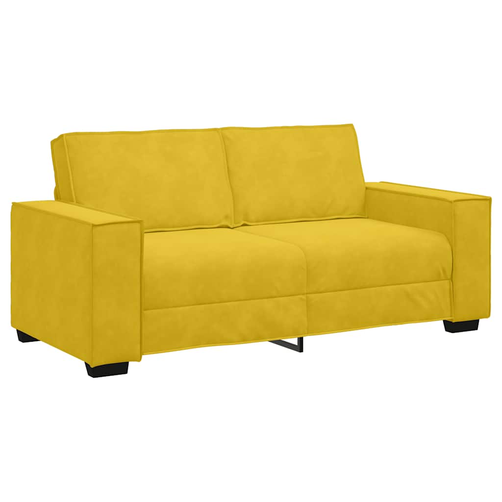 2-sitssoffa gul 180x78x84 cm sammet