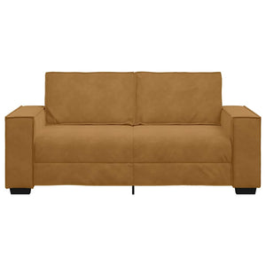 Soffa 2-sits brun 140 cm sammet