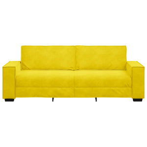 3-sitssoffa gul 180 cm sammet