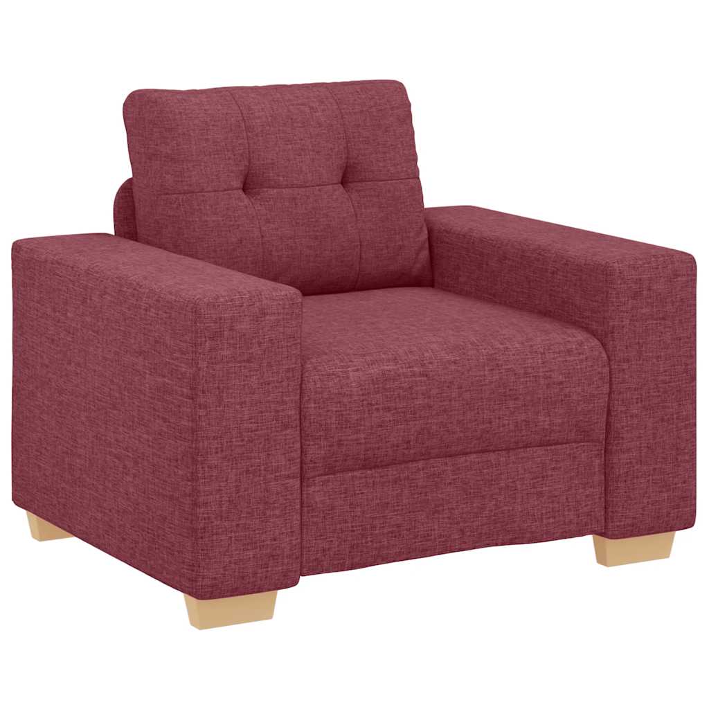 Soffa vinröd 100x78x80 cm tyg