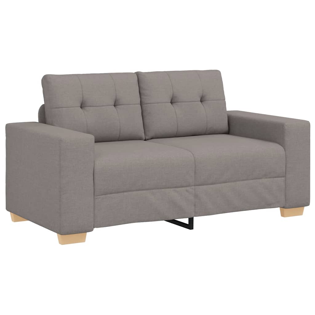 Loveseat-soffa taupe 160x77x82 cm tyg