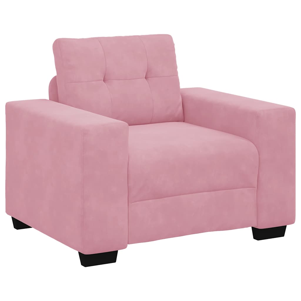 Soffstol rosa 100x78x80 cm sammet