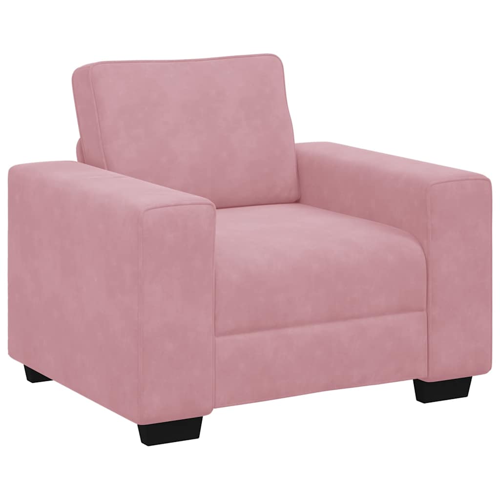 Soffstol rosa 100x77x82 cm sammet