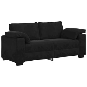 Loveseat soffa svart 140 cm sammet