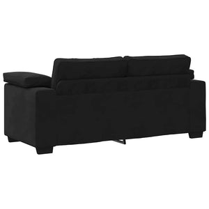Loveseat soffa svart 140 cm sammet