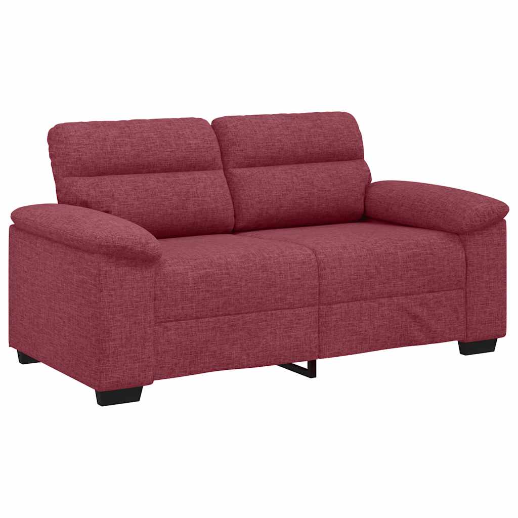 2-sitssoffa vinröd 160x81x84 cm tyg