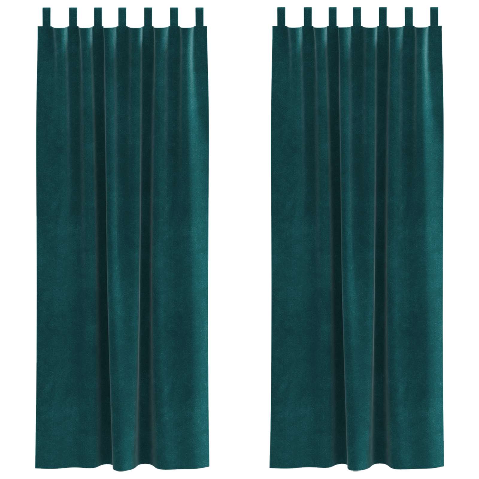 Mörkläggningsgardiner 2 st Mörkgrön 140 x 245 cm Sammet