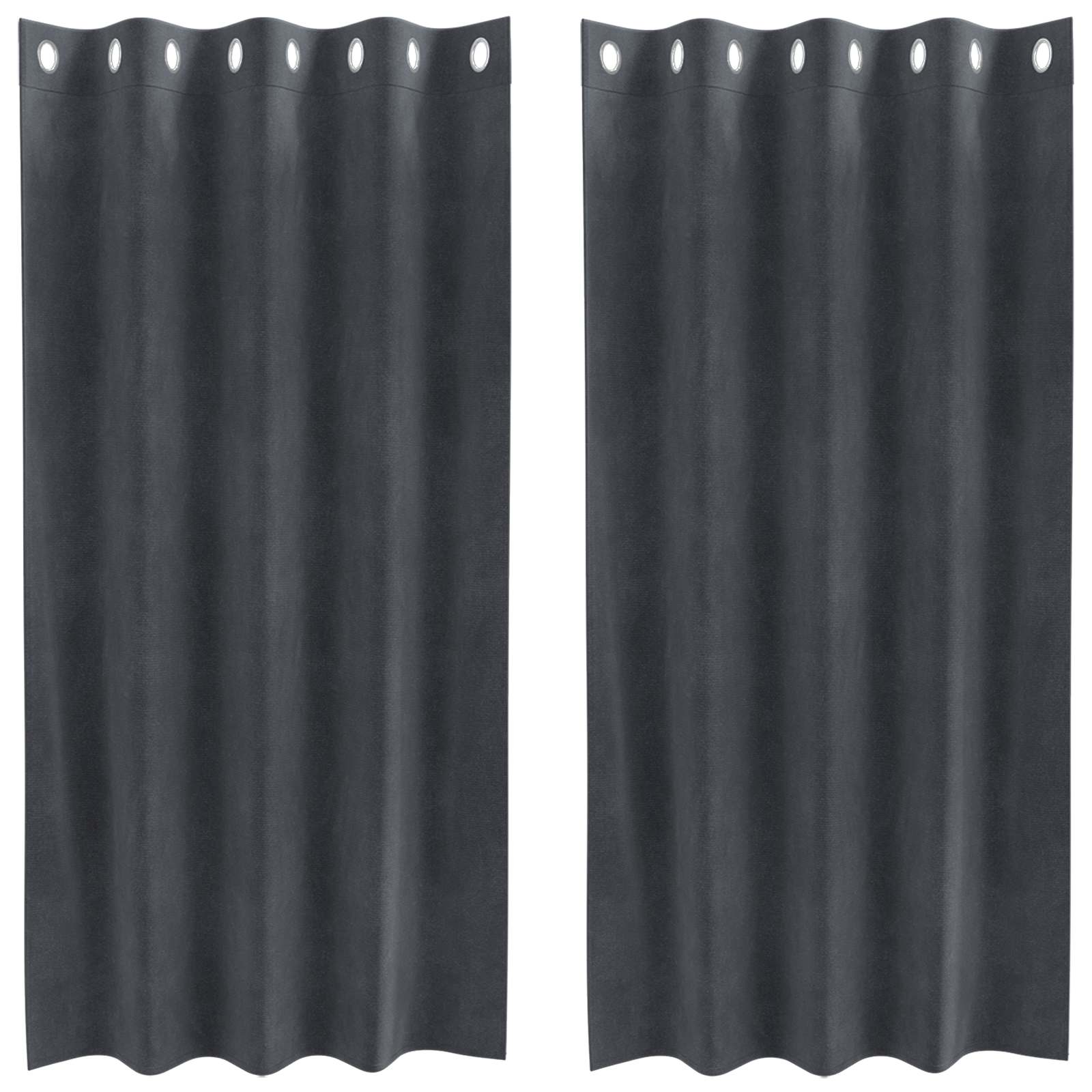 Mörkläggningsgardiner 2 st Ljusgrå 140 x 175 cm Sammet