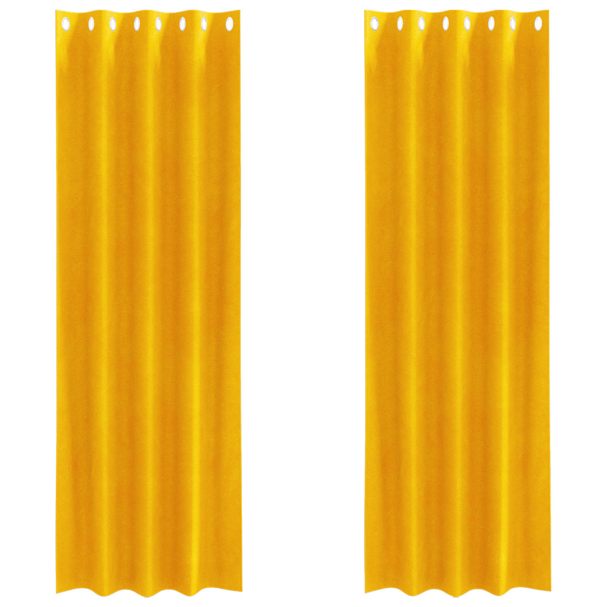 Gardiner 2 st Senapsgul 140 x 225 cm Sammet