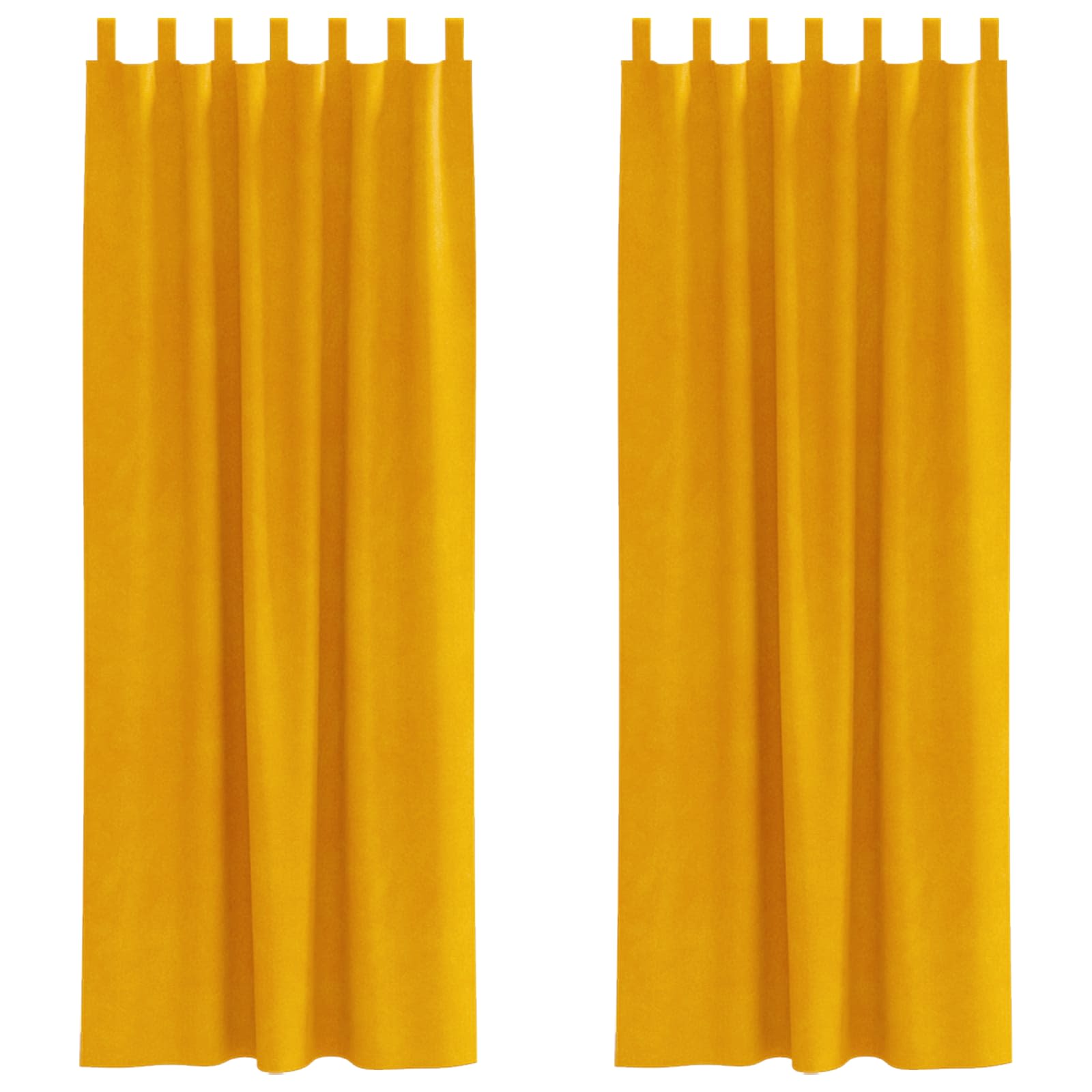Mörkläggningsgardiner 2 st Senapsgul 140 x 225 cm Sammet