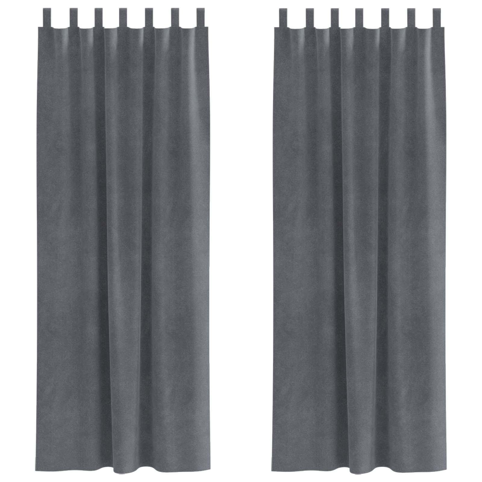 Mörkläggningsgardiner 2 st Ljusgrå 140 x 260 cm Sammet