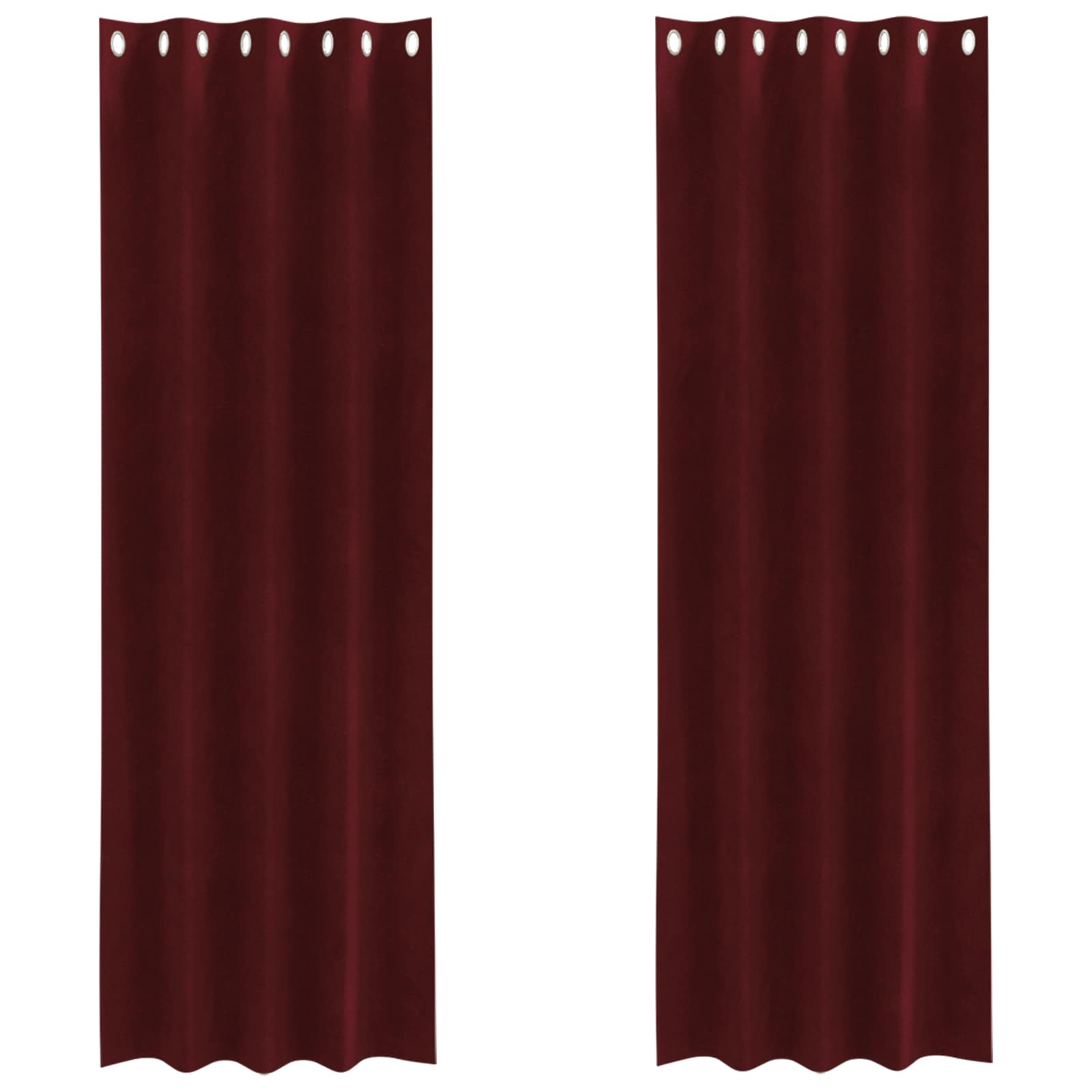 Mörkläggningsgardiner 2 st Vinröd 140 x 245 cm Sammet