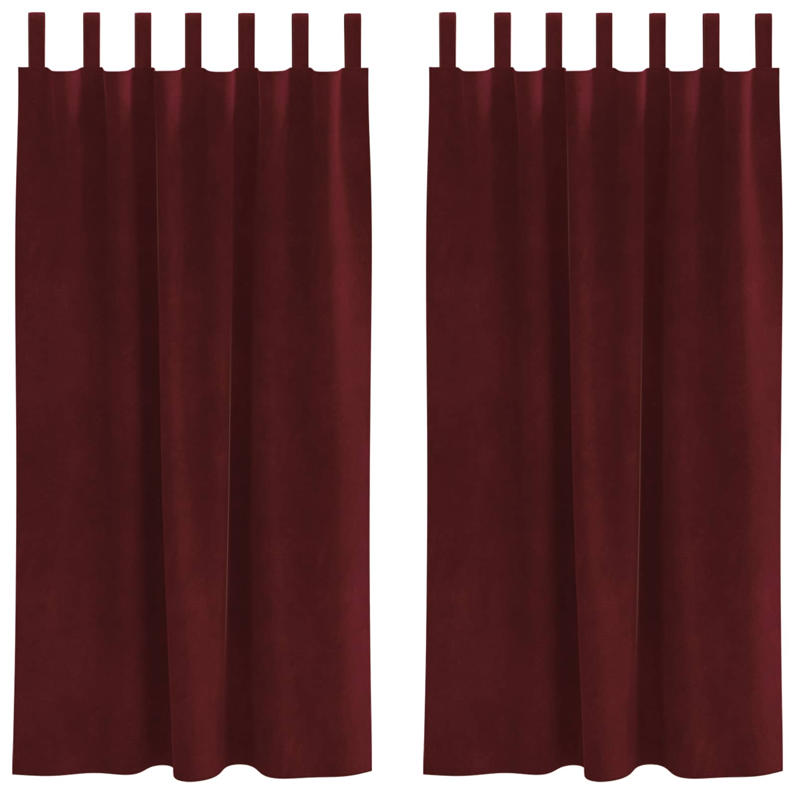 Mörkläggningsgardiner 2 st Vinröd 140 x 175 cm Sammet