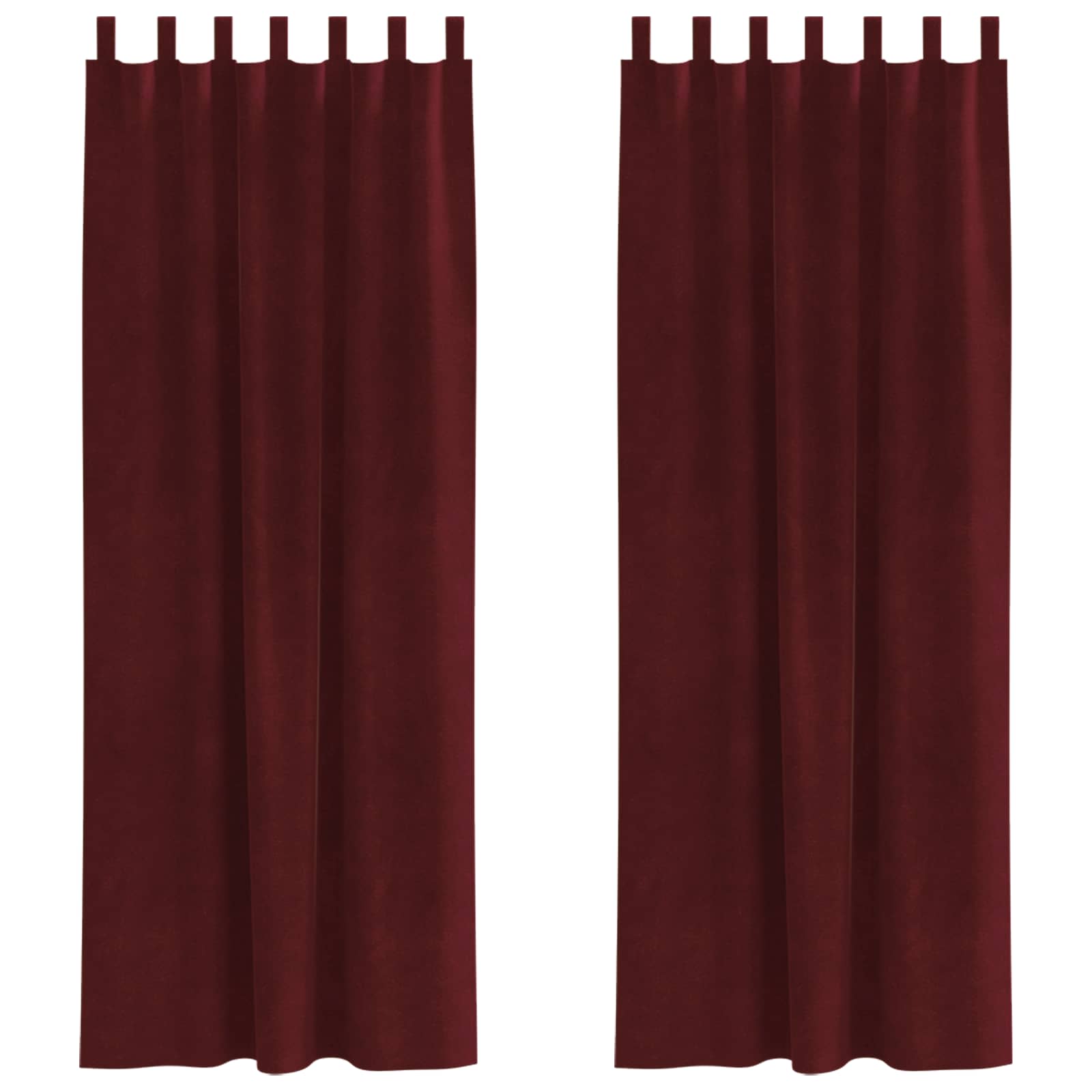Mörkläggningsgardiner 2 st Vinröd 140 x 225 cm Sammet