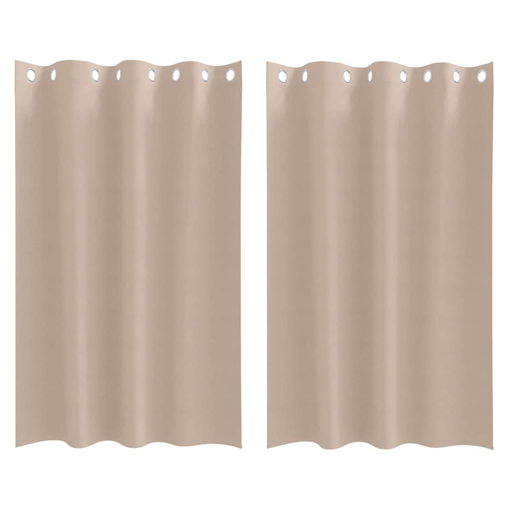 Mörkläggningsgardiner med Ringar 2 st Taupe 175 x 140 cm