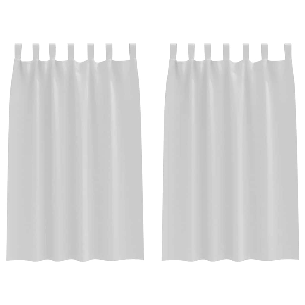 Mörkläggningsgardiner med Ringar 2 st Ljusgrå 175 x 140 cm