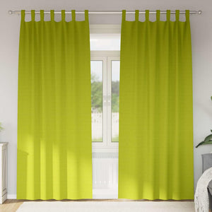 Mörkläggningsgardiner med Ringar 2 pcs Grön 225 x 140 cm