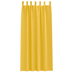 Mörkläggningsgardiner med Ringar 2 pcs Senapsgul 225 x 140 cm
