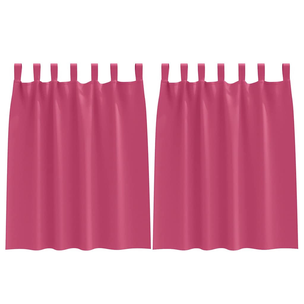 Mörkläggningsgardiner med Ringar 2 st Klart Pink 140 x 140 cm