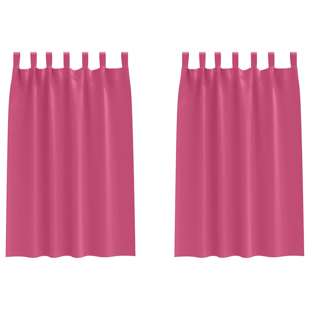 Mörkläggningsgardiner med Ringar 2 st Klart Pink 175 x 140 cm