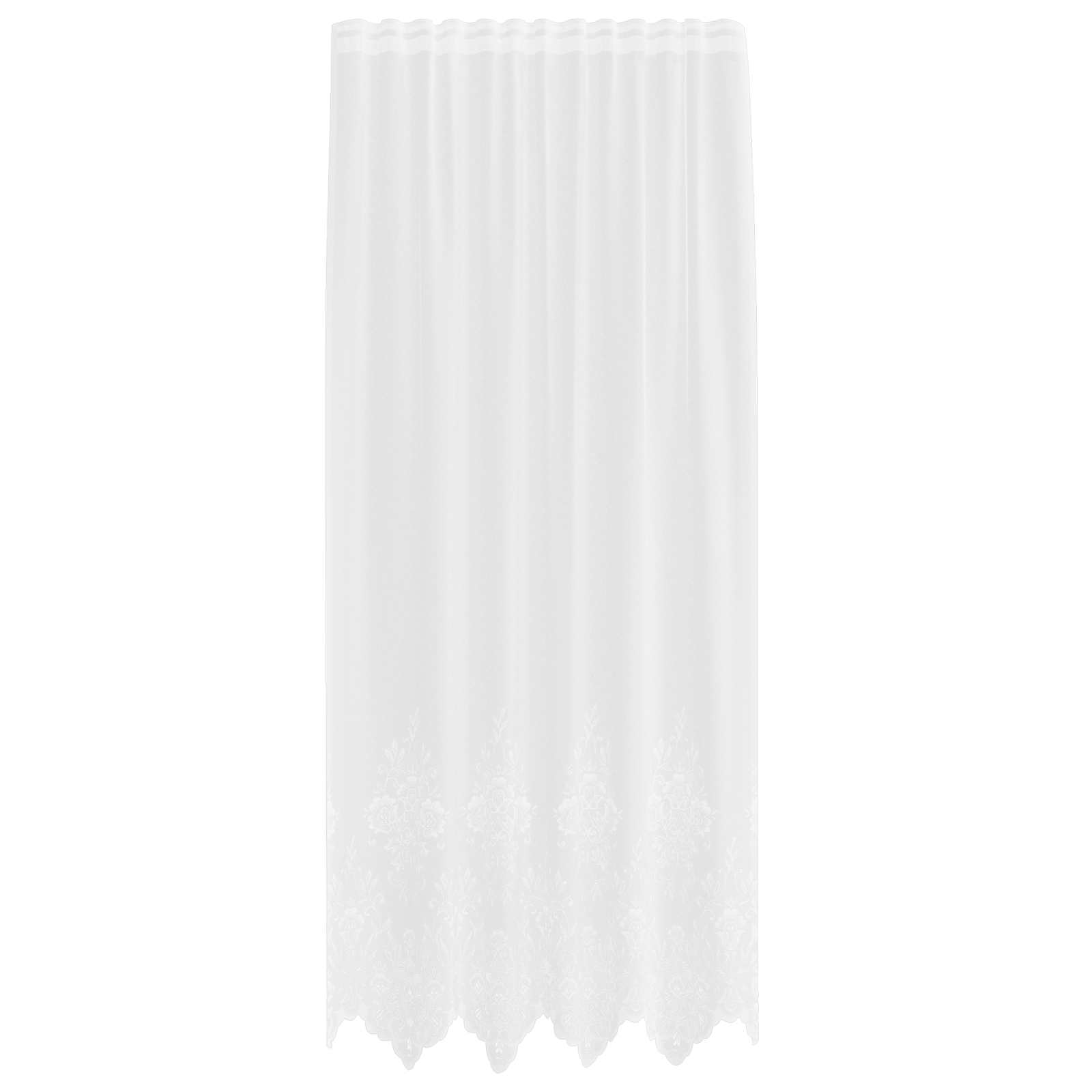 Spetsgardin Vit 220x150cm Polyester