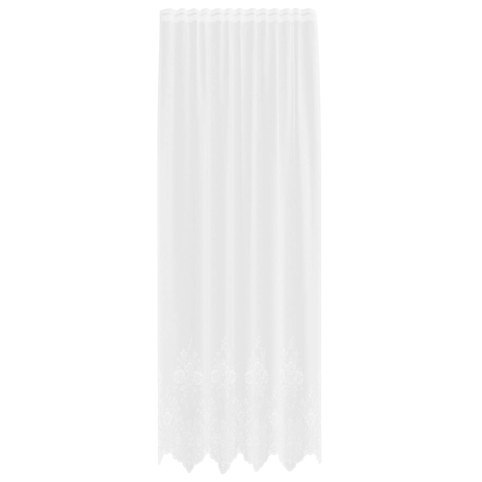 Spetsgardin Vit 300 x 150 cm Polyester