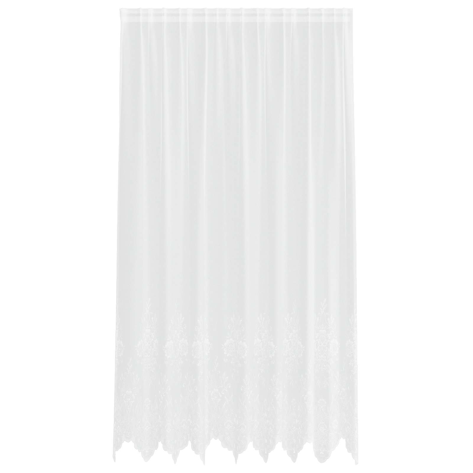 Spetsgardin Vit 245 x 200 cm Polyester