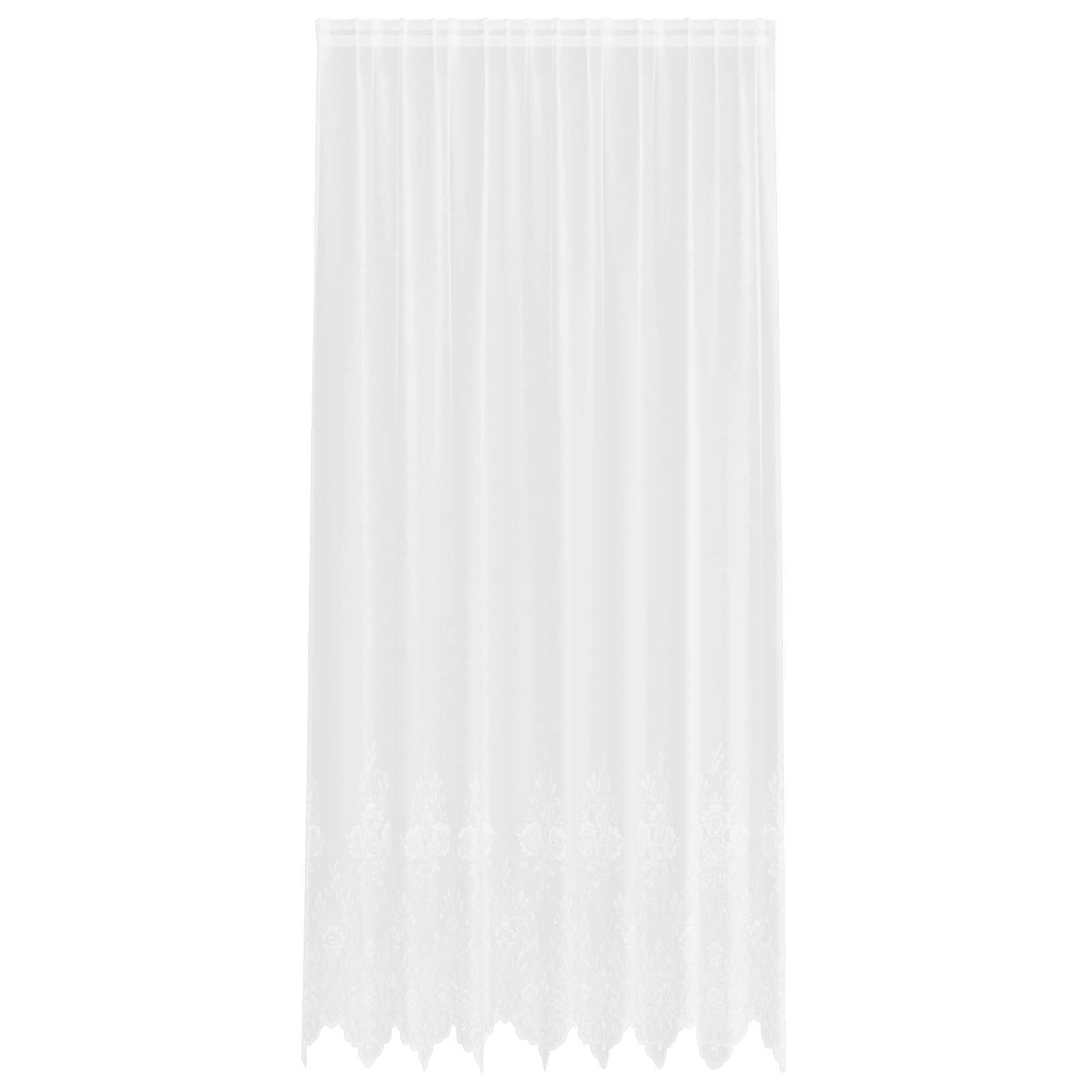 Spetsgardin Vit 300 x 200 cm Polyester