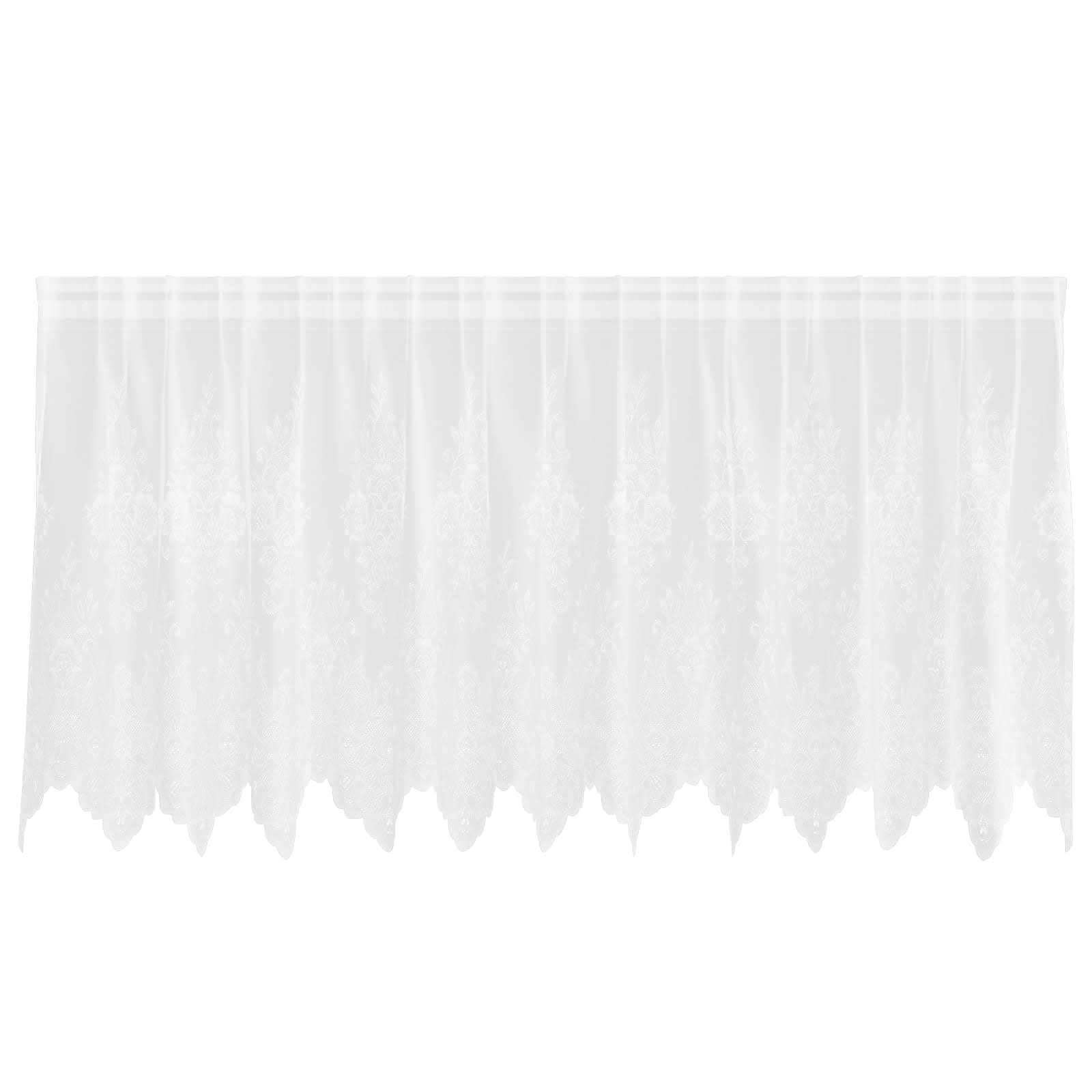 Spetsgardin Vit 100 x 300 cm Polyester