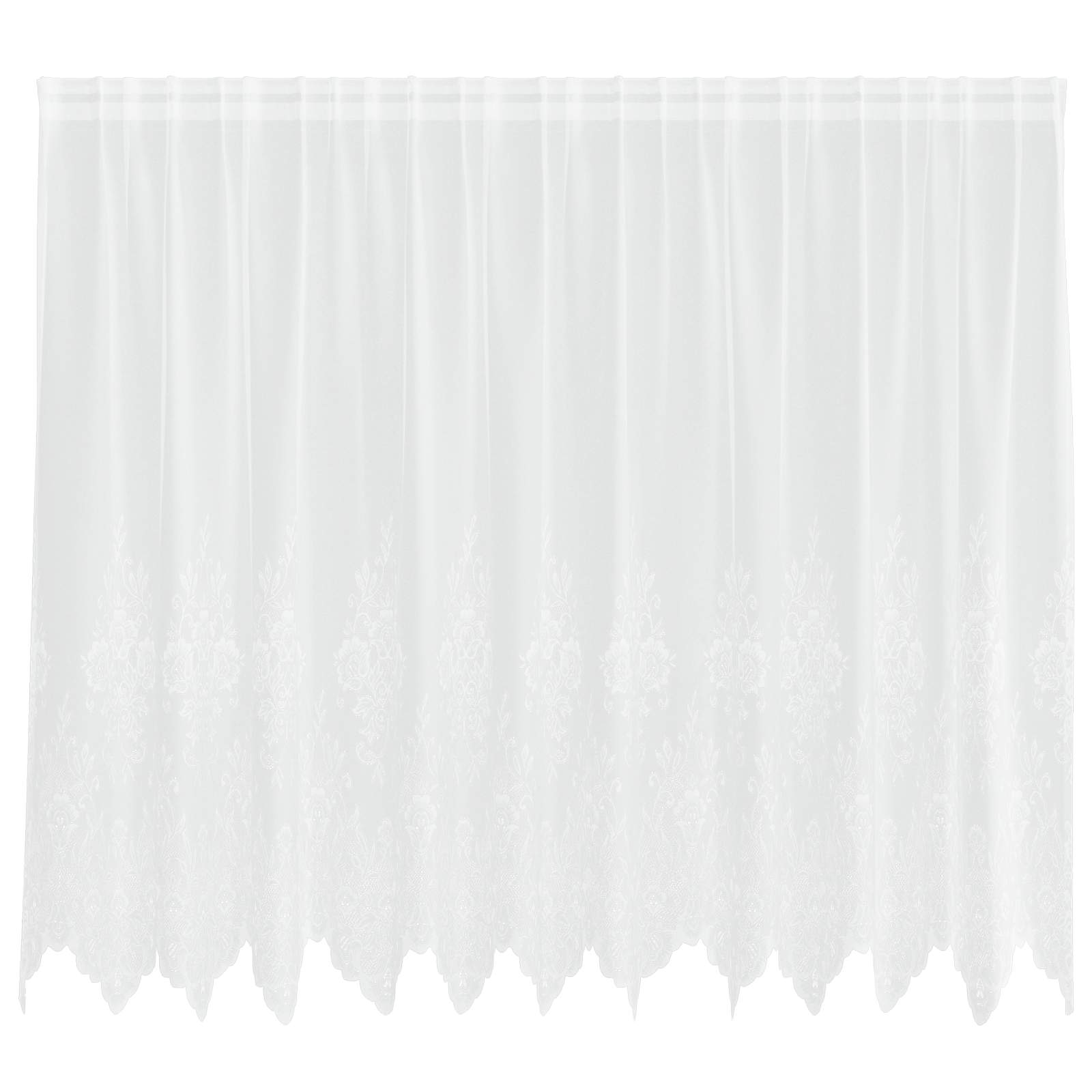 Spetsgardin Vit 160 x 300 cm Polyester