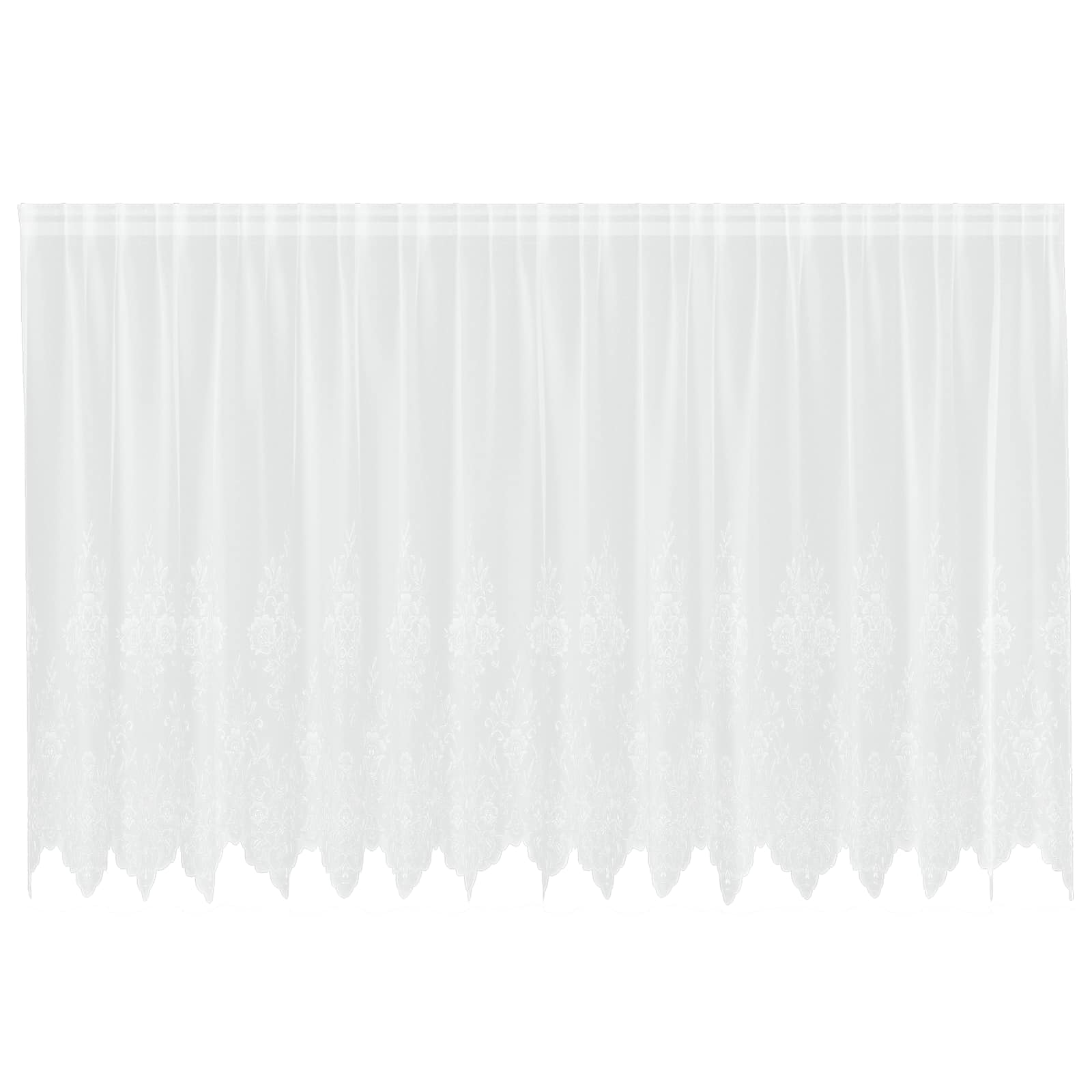 Spetsgardin Vit 140 x 400 cm Polyester